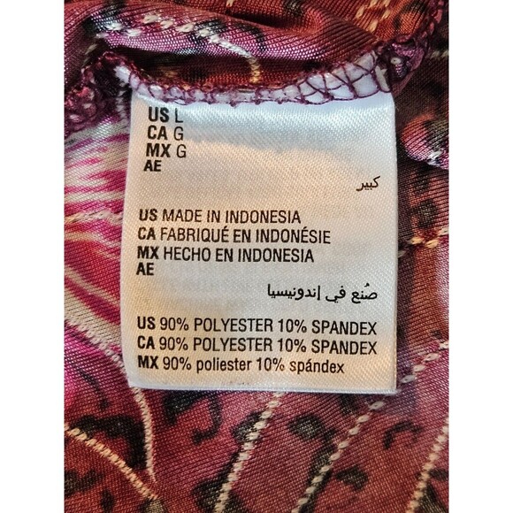 JM Collection Women’s Top Floral Leopard Print 3/4 Sleeves Round Neck Size L - Picture 6 of 7